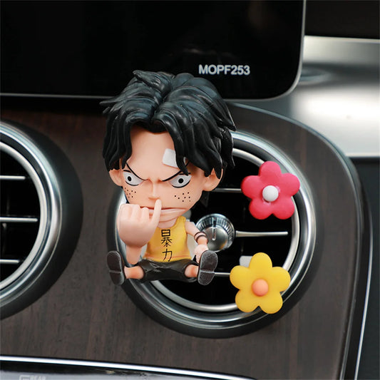 Accesorio para coche de One Piece: Figura de Portgas D. Ace para ventilación