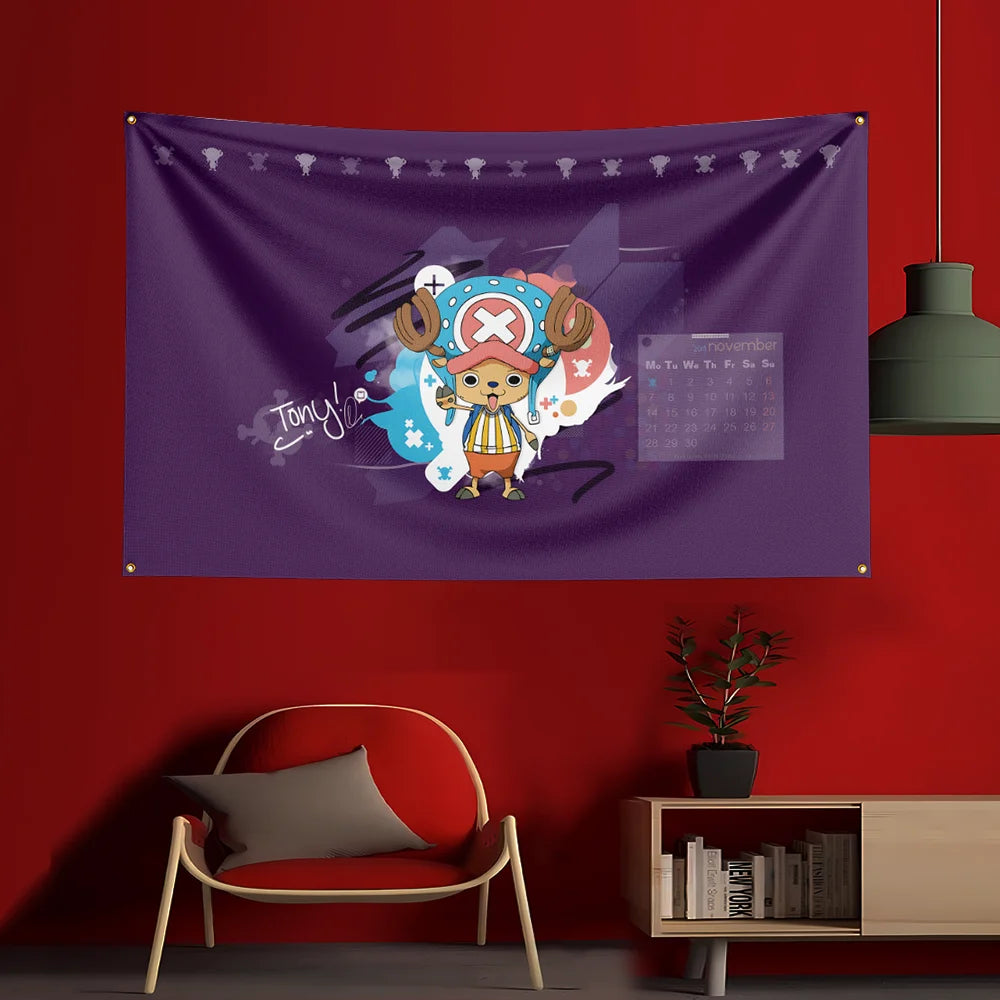 Póster de One Piece - Tony Tony Chopper Sakura (morado)