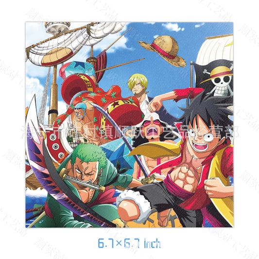 One Piece Centerpiece - Illustrazione della ciurma di Cappello di Paglia