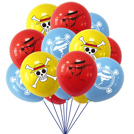 Palloncini One Piece - Jolly Roger Designs (Rosso, Blu, Giallo)