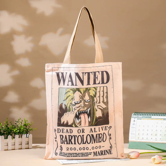 Borsa tote One Piece – Avviso di ricerca Bartolomeo Fanatic