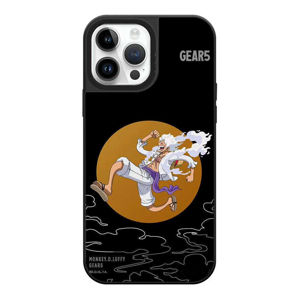 Custodia per iPhone One Piece – Monkey D. Luffy Gear 5 Golden Moon